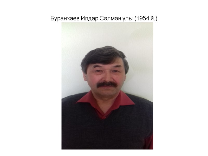 Буранҡаев Илдар Сәлмән улы (1954 й.)